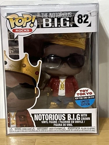 Funko Pop Rocks Notorious Big #82 Crown Toy Tokyo NYCC 2018 Limited Edition NIB