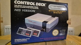 Nintendo NES Control Deck Console Boxed Complete 2 Games + Game Genie UK PAL