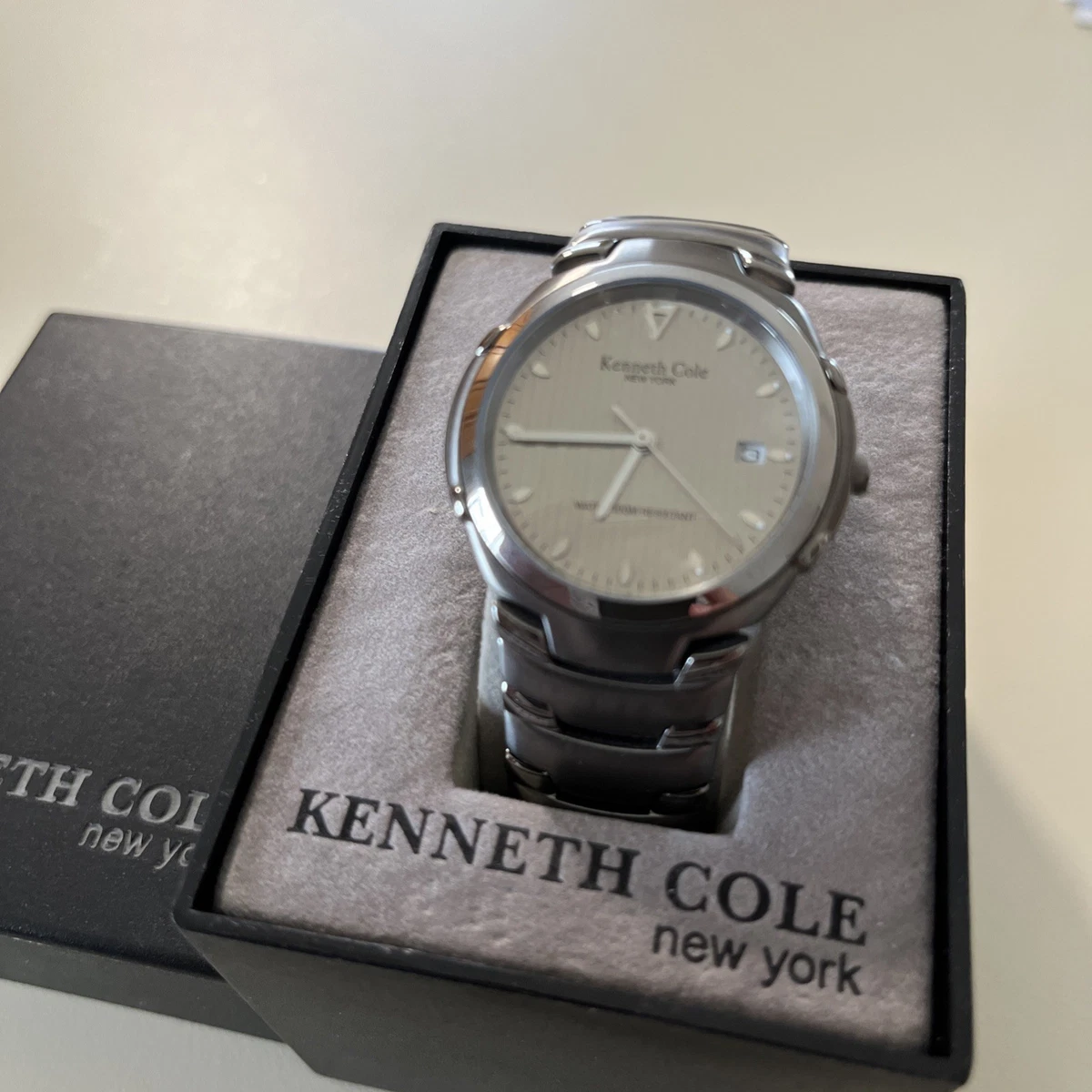 #9 Price Reduced DESIGNER KENNETH COLE Water Resistant Stainless Steel  NWT Kenneth Cole Men Stainless Steel Band Wristwatches for sale  main image 3