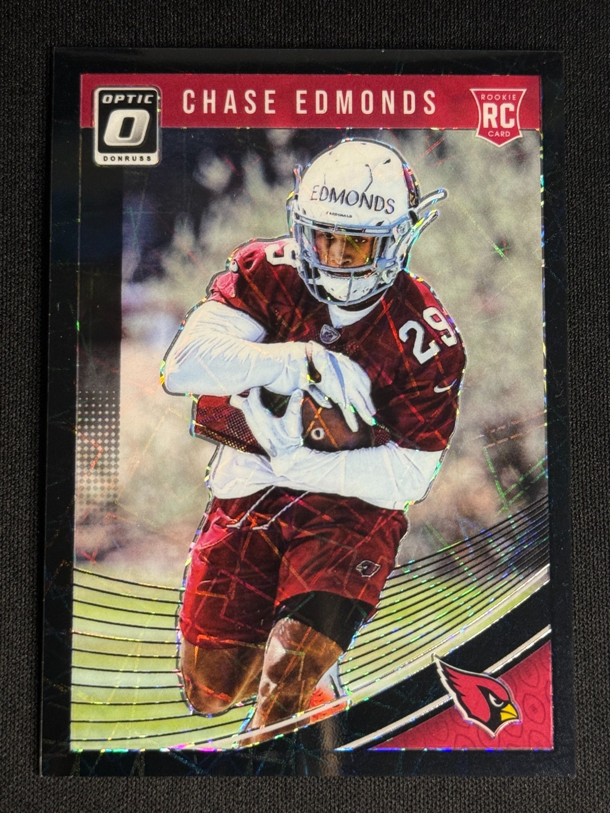 Chase Edmonds Panini Donruss Optic #136 Black Velocity