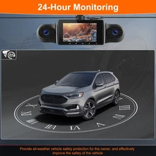 3″ 4 Channel WiFi Dash Cam HD Driving Recorder Night Vision Front&Rear Camera US
