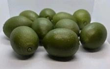 Green Limes Artificial Realistic Faux Fruit Decor Length 2.5" Lot Of 10