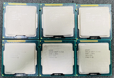 Lot of 6 Various Intel  Core i5-2nd Gen CPU Processors