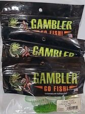 NOS Gambler Cane Toad Green Pepper Shad 5 Count - 3 Packs - 15 Pieces Total