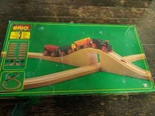 Vintage Brio 33125 Wooden Train Set 16 Pieces In Original Box Made in Sweden