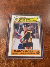 1983-84 O-Pee-Chee Hockey OPC #345 Darcy Rota Highlight Vancouver Canucks