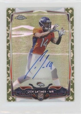 2014 Topps Chrome Mini STS Camo Refractor Rookie 78/99 Cody Latimer Auto RC u0h