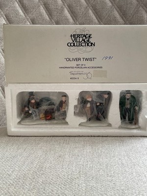 DEPARTMENT 56 HERITAGE CHRISTMAS VILLAGE OLIVER TWIST FIGURES #5554-9 NEW IN BOX