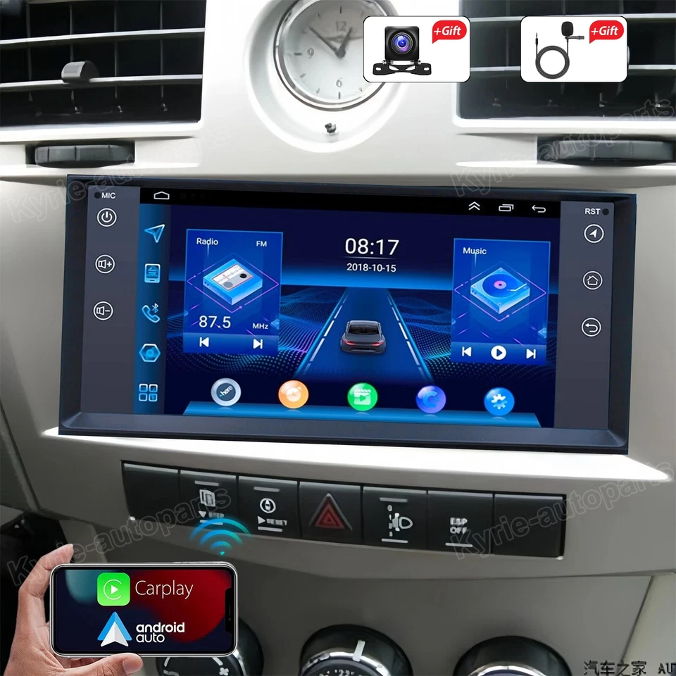 Radio estéreo CarPlay GPS BT 2+32 GB para Chrysler Sebring 2007-2010 Android 13 Foto 2 de 4