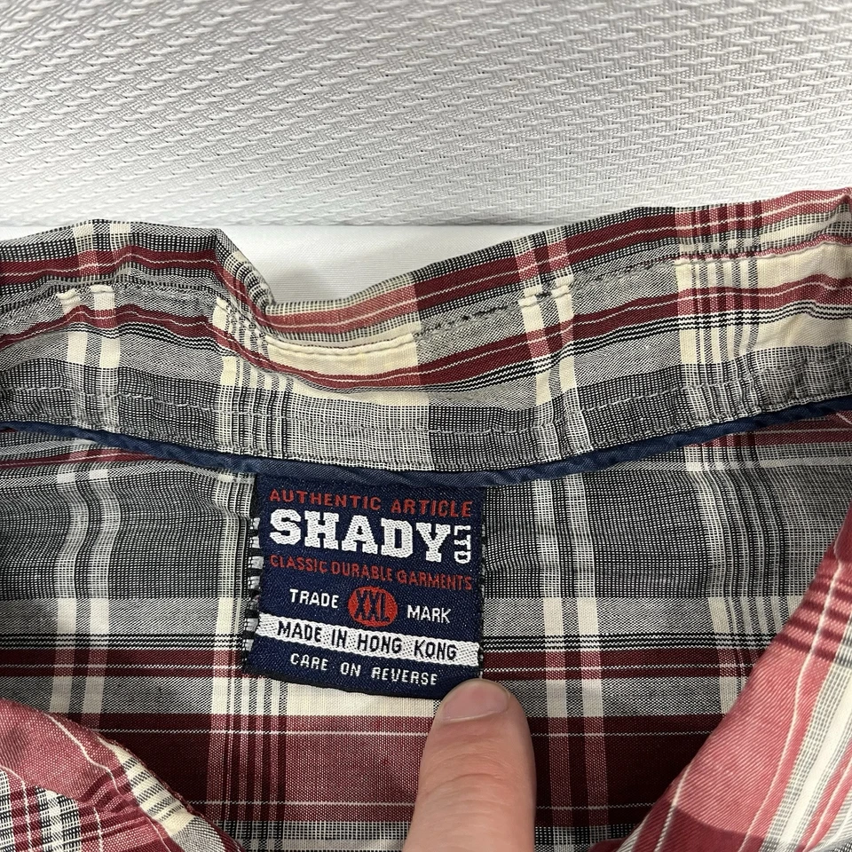 Vintage Shady LTD Shirt Mens XXL Plaid 90s Y2K Eminem Marshall Mathers Logo - Image 4 of 4