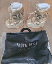 Moon Boots Original Snow Boots Tall Gold EU31/34 UK12.5/1.5