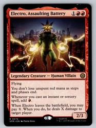 Electro, Assaulting Battery 76 Marvel's Spider-Man MTG Rare
