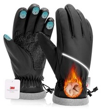 Winter Gloves Men Women Waterproof Warm Ski Gloves for Cold Weather Medium