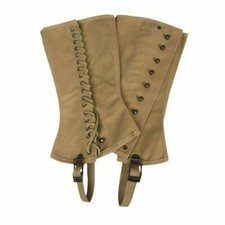 Vintage US Army Gaiters M1938 WKII WW2 Canvas Leggings Marines Gr 4