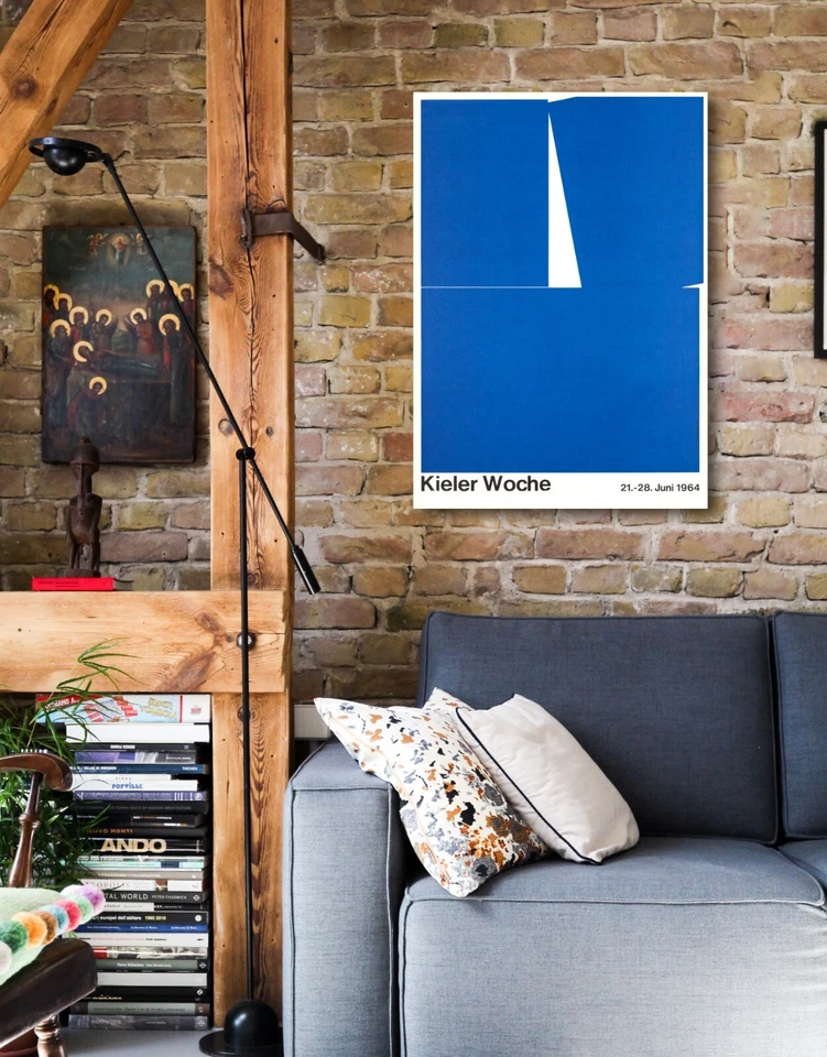 Régate Kieler Woche - Sailing Blue Hans Hillmann - 1964  - Image 2 of 3