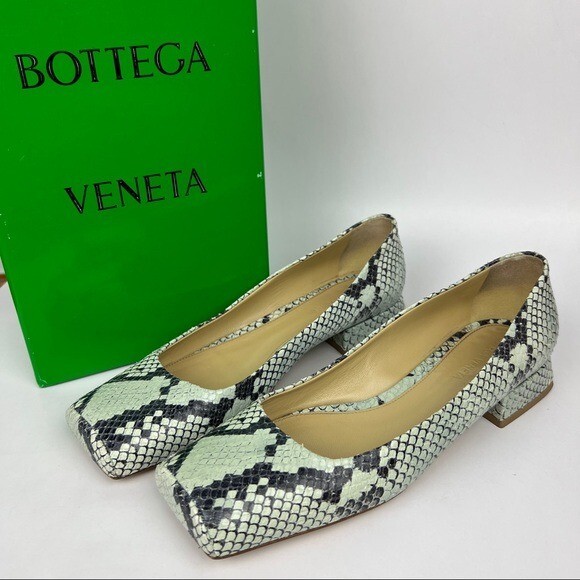 Bottega 2022 Tower Low Heel Square Toe Goatski… Gem