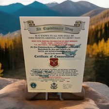 U.S.A.F. / 385TH AIR EXPEDITIONARY WING ~ CERTIFICATE OF COMMENDATION