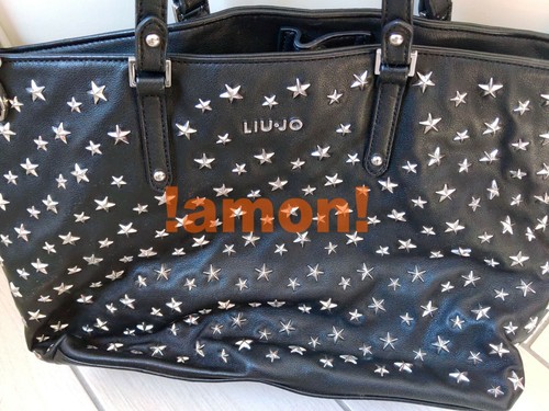 Borsa Liu-Jo con Stelle Nera N67183E0031 SHOPPING BAG BORCHIE STELLINE |  eBay
