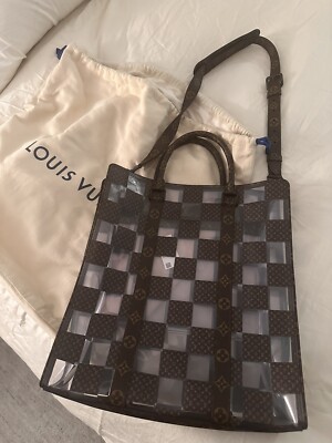 LOUIS VUITTON Sac Plat Monogram Chess Brown M20866