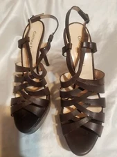 Gastone Lucioli Made InI taly Strappy Platform/Shoes Size Euro 39.5 Us 9.5-10