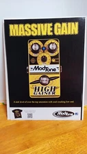 MODTONE GUITAR EFFECTS OVERDRIVE PEDAL HIGH GAINER 2012 PRINT AD 11 X 8.5