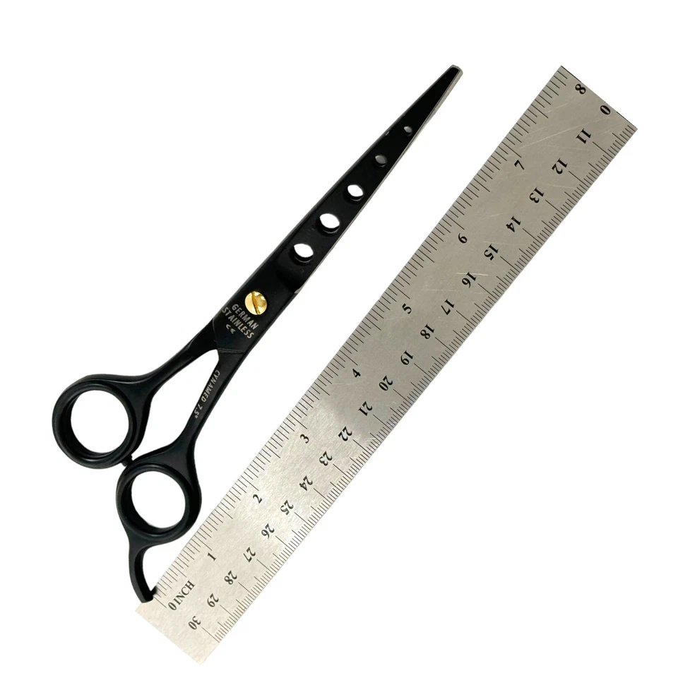 Premium Full Black Barber Scissors Shears for Hair Cutting and Styling - German - Image 4 of 4