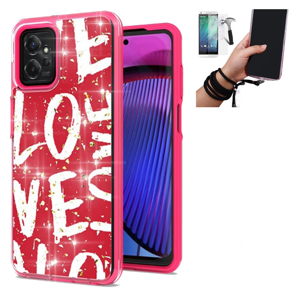 Phone Case for Motorola Moto G Power 2023 (XT2311) Hybrid Glitter