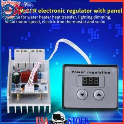 10000W SCR Digital Voltage Regulator Speed Control Dimmer Thermostat AC 220V 80A