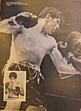 1983 Vintage Magazine Illustration Joey Giardello, Jr. Boxing Dick Tiger in 1965