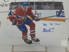 Laurent Dauphin Montreal Canadiens 8x10 Photo Signed Autograph Habs For Ever B