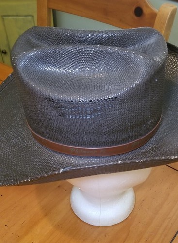 Mid Century Philmont Scout Ranch Brown Cowboy Straw Hat Sz 6 5/8 New Mexico Read - Picture 5 of 24