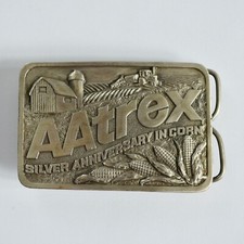 AAtrex Silver Anniversary Corn Pewter Belt Buckle