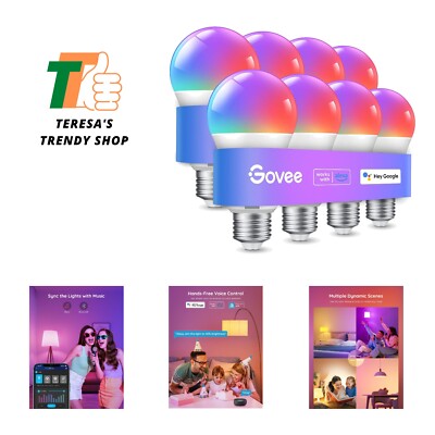 Smart Light Bulbs, WiFi Bluetooth Color Changing Light Bulbs, Music Sync, 54 ...