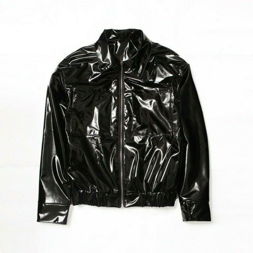 shiny leather jacket mens