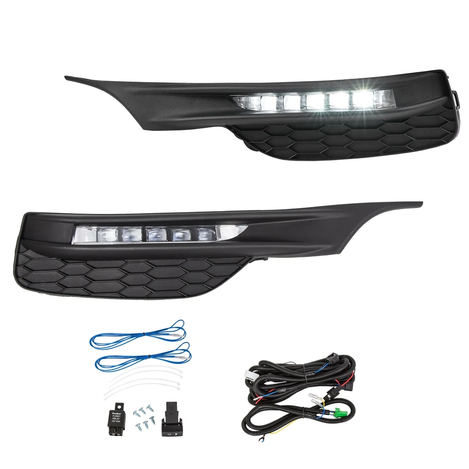 Luces antiniebla LED para Honda Accord 2016 2017 sedán 4 puertas luces de parachoques + cableado + interruptor Foto 3 de 4