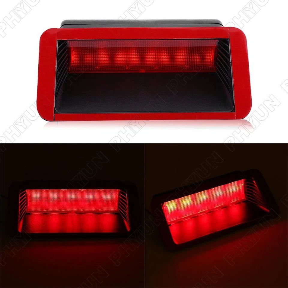 Luz de freno trasera de advertencia trasera de 5 LED universal para coche 12V tercera luz de freno roja Foto 2 de 4