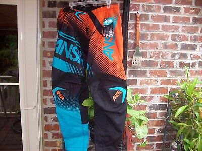 Answer Racing A18 Syncron Air Mens Off-Road Motorcycle Pants Acid//Cyan Size 36