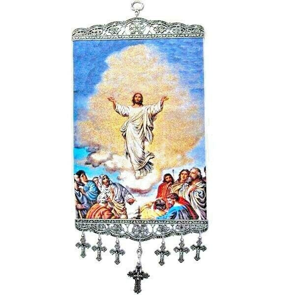 PRICE DROPPED Woven Religious Wall Hanging Orthodox Catholic Christianity icon