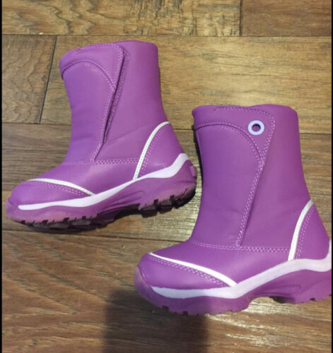 Lands fin hiver pluie bottes de neige jeunesse filles 9 violet ski voyage - Photo 1/1