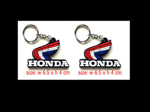 Honda Wing Keyring/Keychain RED Rubber Motorcycle Racing Sport Collectible Gift