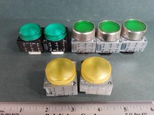 Siemens Indicator Lamp Bezels and Push Button Bezels Qty 7 Shown