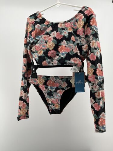 O’Neill Floral Two Piece Girls Bathing Suit Size 12 - Afbeelding 1 van 16