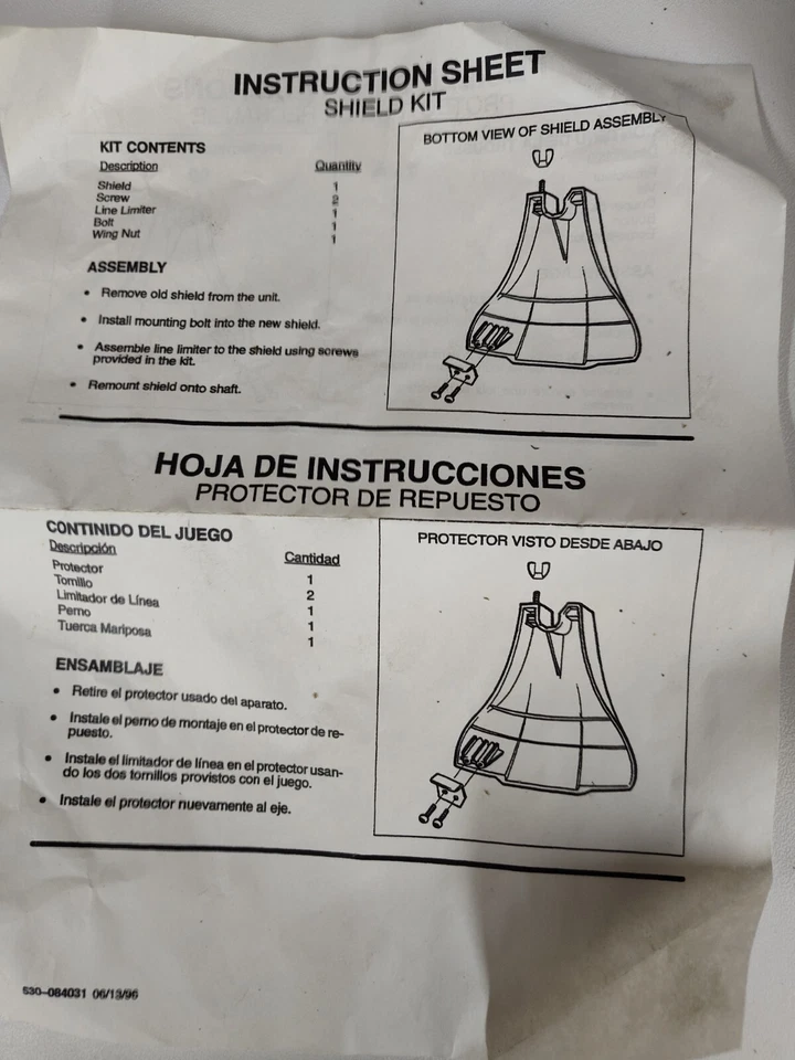 530071795 Grass Shield  Poualn Craftsman  Weedeater Featherlite FL20 FL26  Used - Image 4 of 4