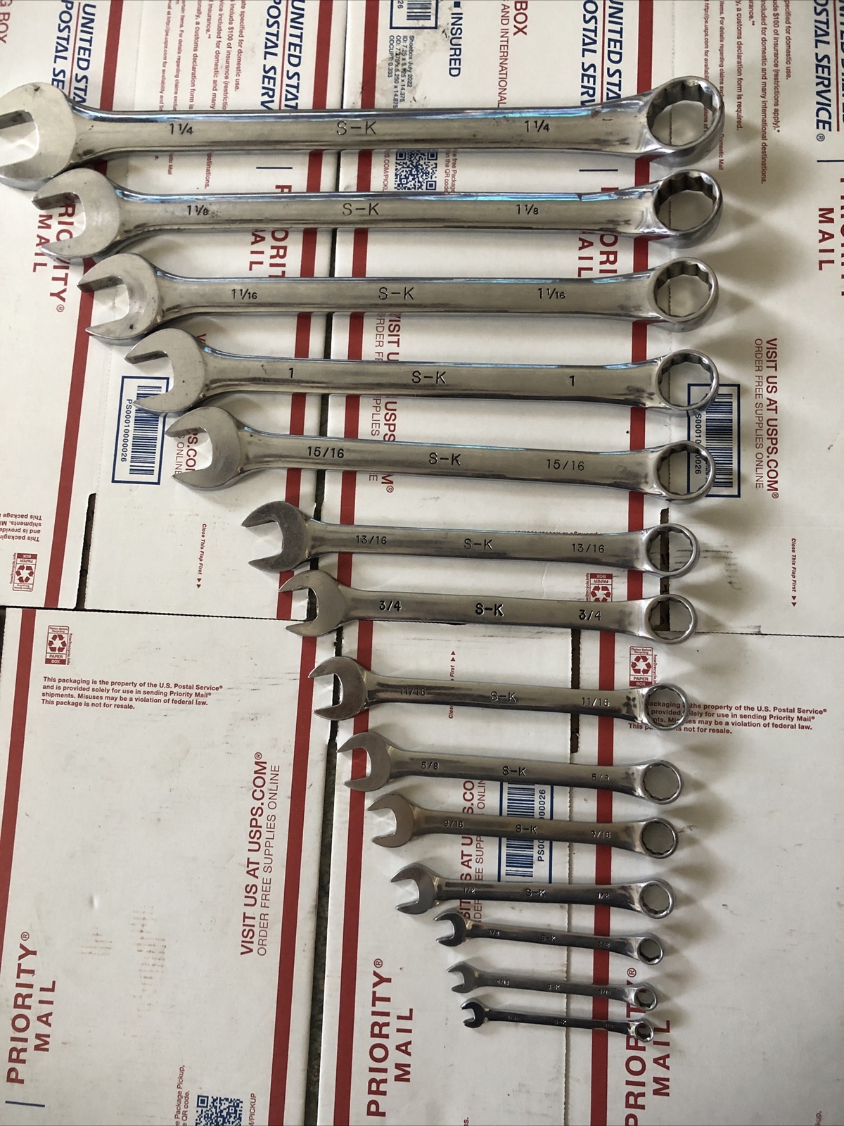 SK Tools 14 pc. SAE Combination Polished Wrench Set. 1/4 1 1/4 eBay