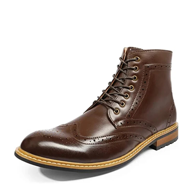 's Classic Wingtip Side Zipper Ankle Boots Size 9.5