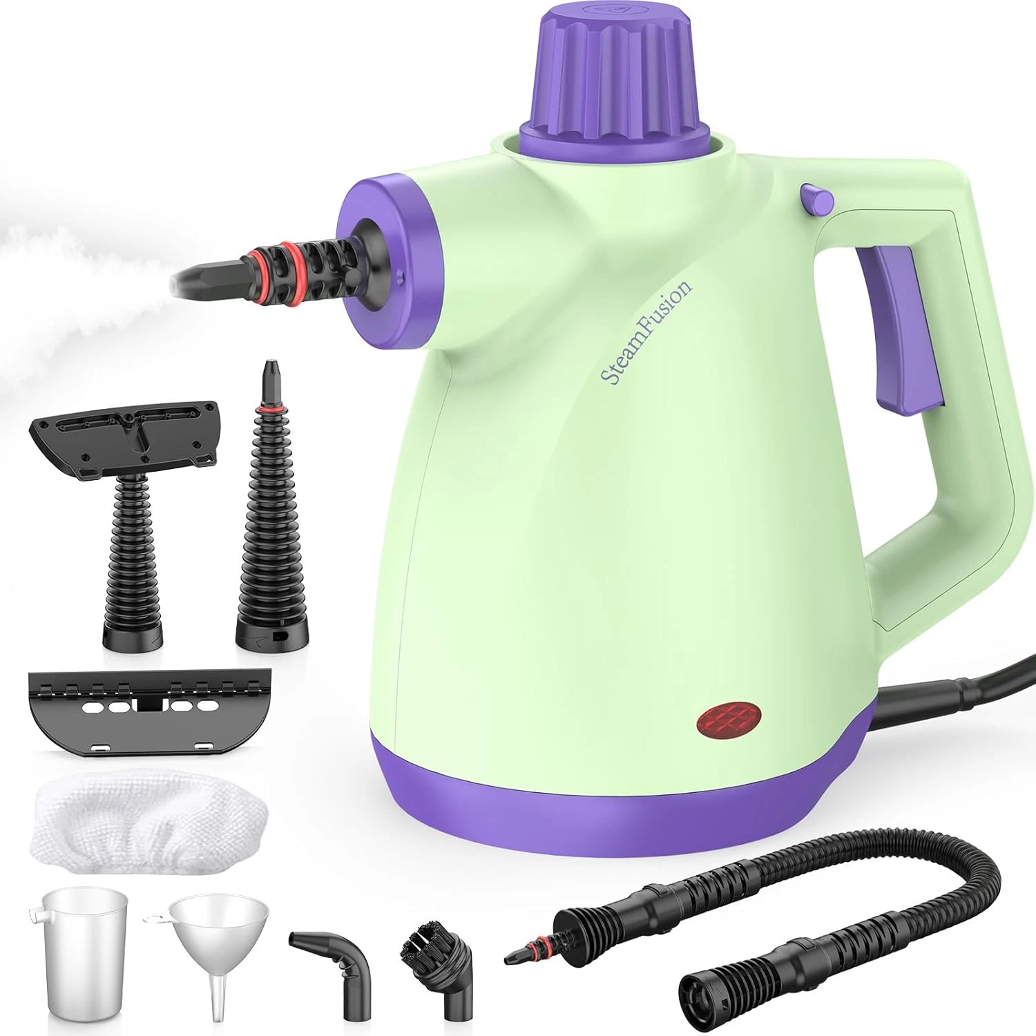 1050W Handheld Steam Cleaner with 9 Accessories for Home & Car Cleaning