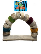 Bird Kabob 8-1/2-Inch Carnival Chewable Perch multi-color