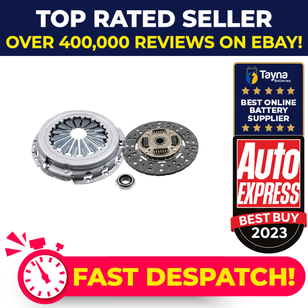 Clutch Kit 3pc (Cover+Plate+Releaser) fits TOYOTA HIACE Mk5 2.5D 2006 on 2KD-FTV