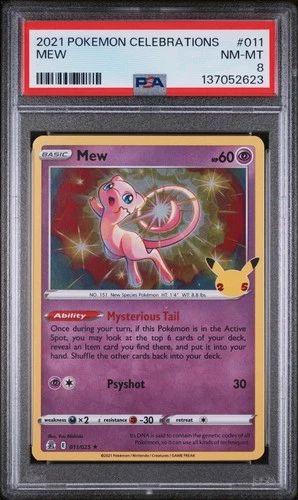 2021 POKEMON CELEBRATIONS #011 MEW PSA 8