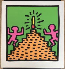 HUGH BROWN Autographed Signed Ltd. Ed. 1995 Litho Poster KEITH HARING-Style